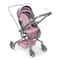 Badger Basket Gray & Pink Daydream Multi-Function Single Doll Pram & Stroller